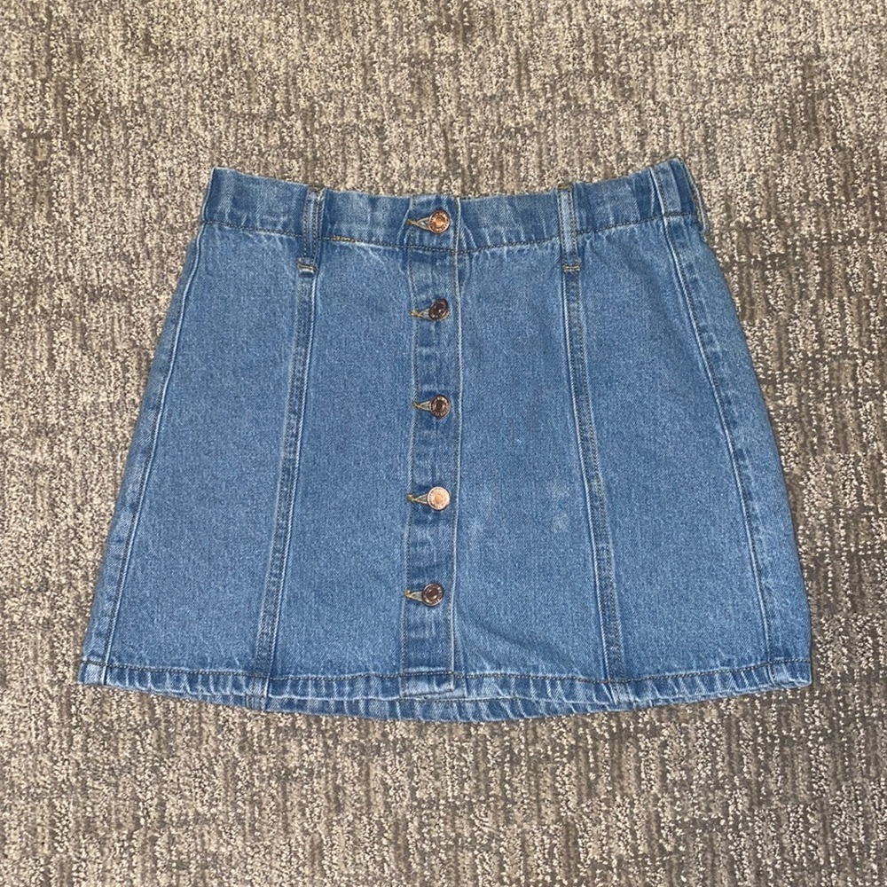 Button up Jean Skirt